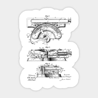 TYPEWRITER VINTAGE PATENT DRAWING Sticker